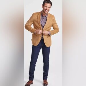 Pronti Collection By Phita Men’s Tan Micro Suede Blazer‎ Jacket Size XXL (BR)